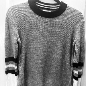 Faherty Sweater Small Gray Knit Thermal Casual Cozy Cashmere blend